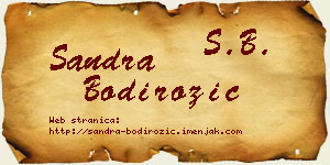 Sandra Bodirožić vizit kartica